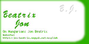 beatrix jon business card